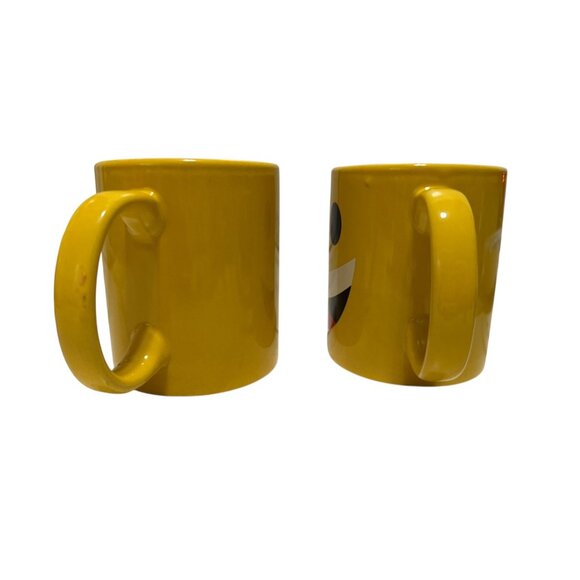 Pompano Isle Casino Ceramic Yellow Mug Cup Play More Be Happy Set of 2 - Picture 7 of 11